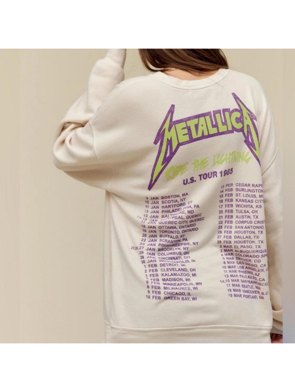 Daydreamer Metallica Ride The Lightning Tour Sweatshirt (S)